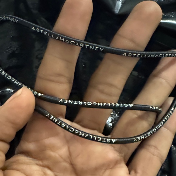 NWT ADIDAS by Stella McCartney BUMBAG SHINE crossbody bag black croc pattern OS - Picture 13 of 14